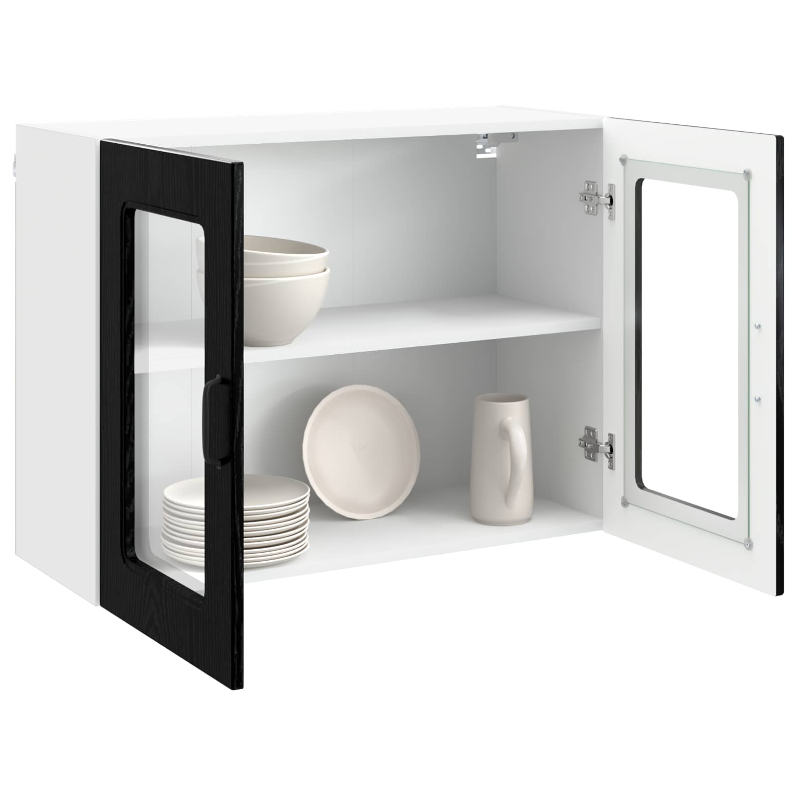 Geschirrspülerfront Kalmar Schwarz Eichen-Optik 80 x 31 x 60 cm
