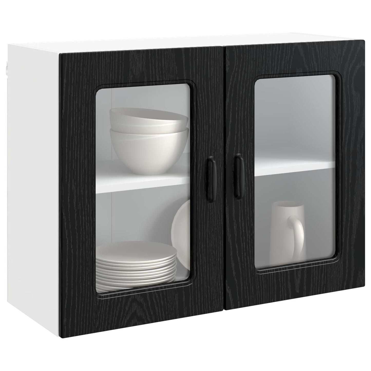 Geschirrspülerfront Kalmar Schwarz Eichen-Optik 80 x 31 x 60 cm