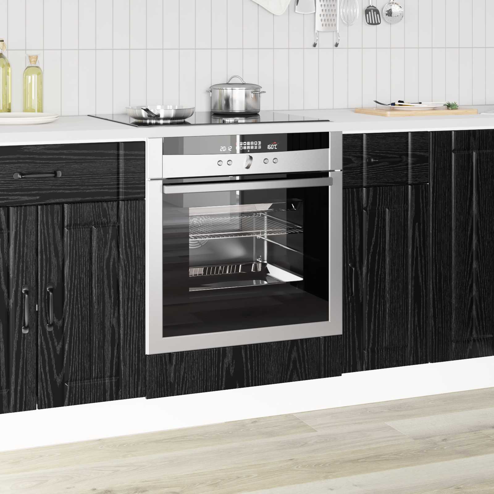Backofenschrank LUCCA Schwarze Eiche 60 x 46 x 81,5 cm
