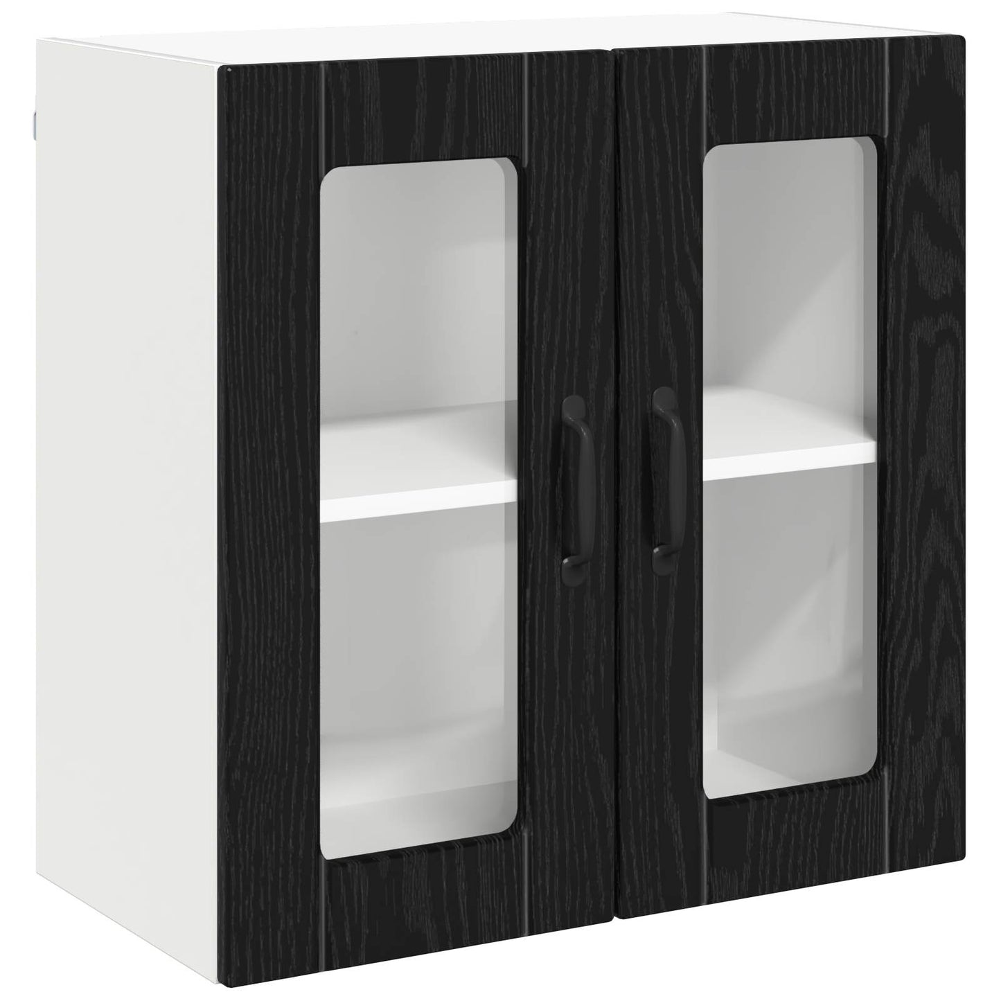 Wandglas-Schrank LUCCA Schwarze Eiche 60 x 31 x 60 cm
