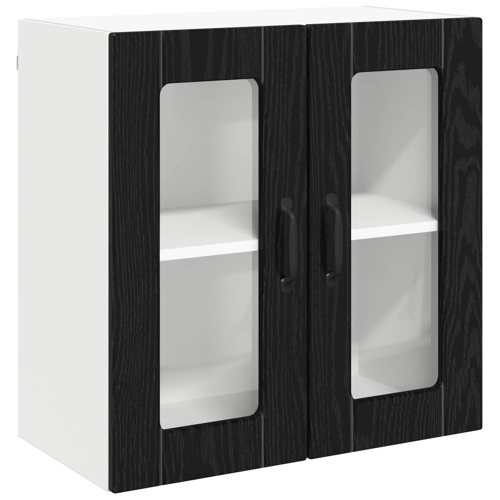 Wandglas-Schrank LUCCA Schwarze Eiche 60 x 31 x 60 cm