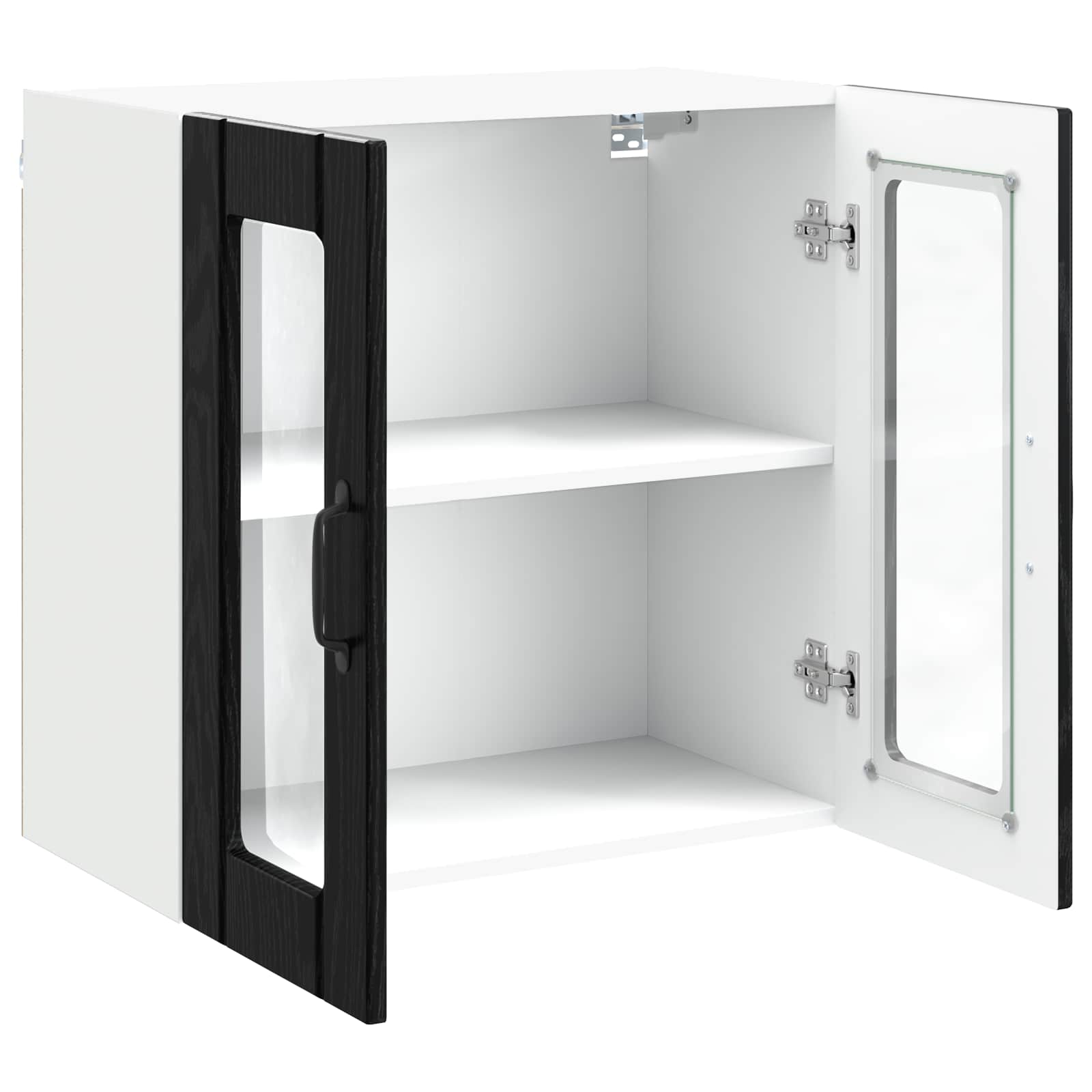 Wandglas-Schrank LUCCA Schwarze Eiche 60 x 31 x 60 cm