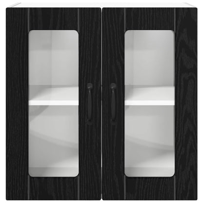 Wandglas-Schrank LUCCA Schwarze Eiche 60 x 31 x 60 cm