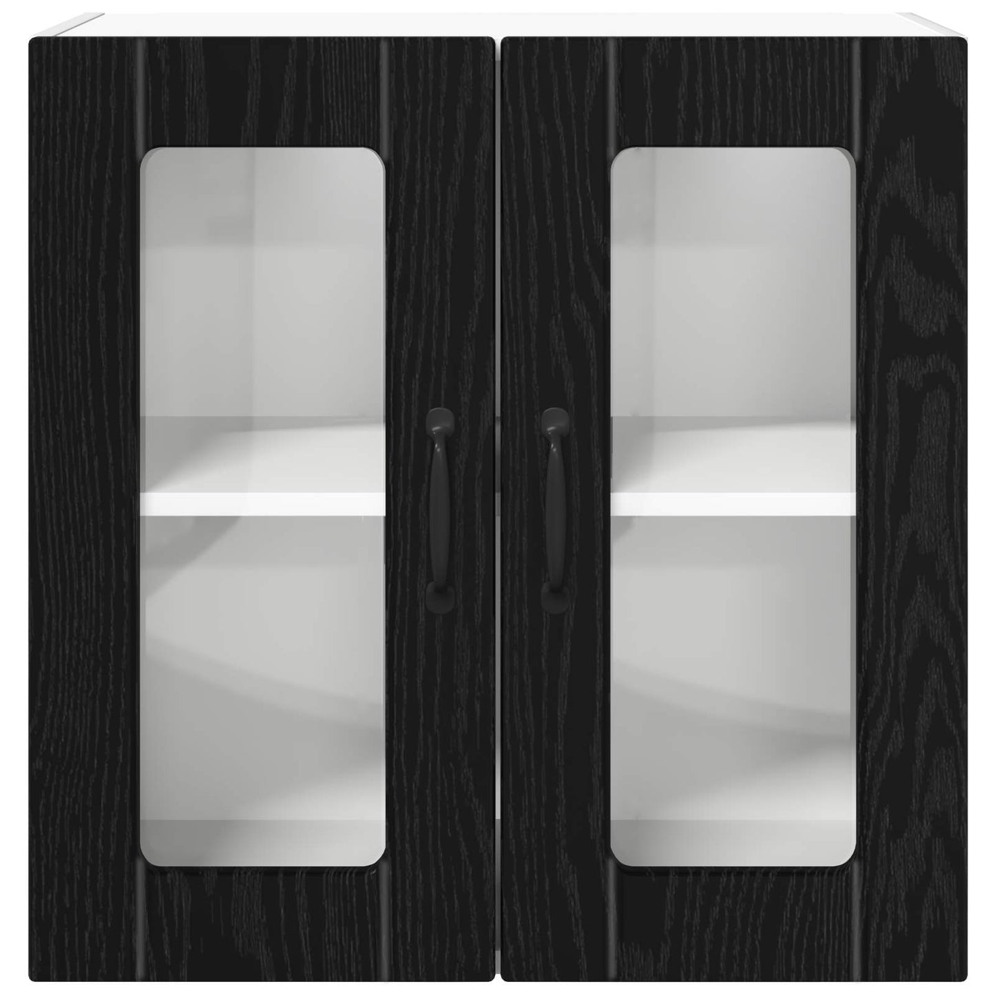 Wandglas-Schrank LUCCA Schwarze Eiche 60 x 31 x 60 cm