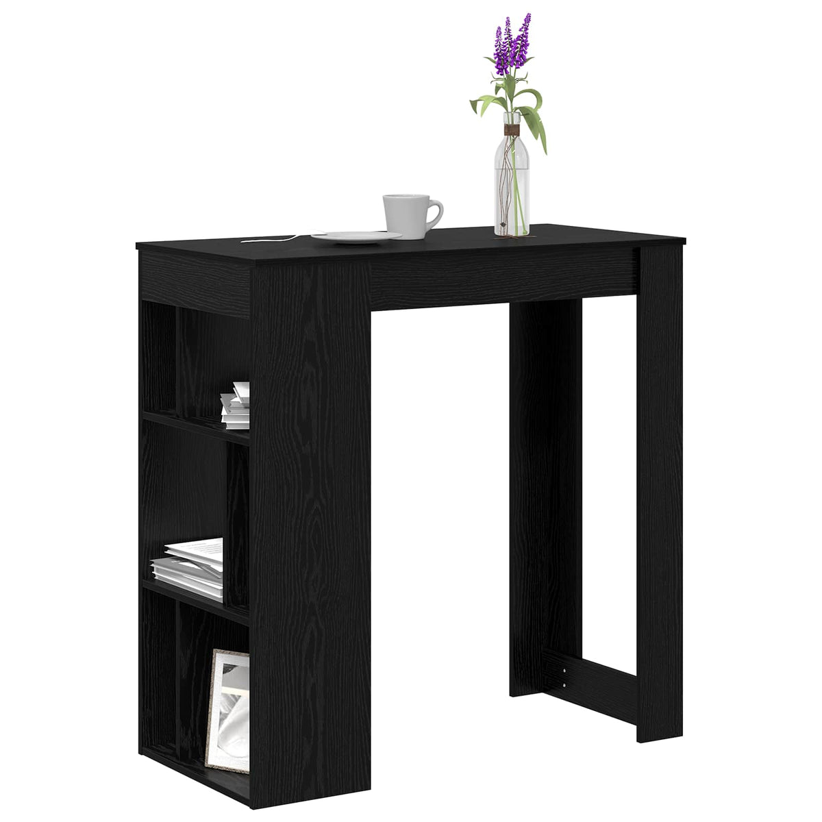 Bartisch 102 x 50 x 103,5 cm Holzwerkstoff Schwarz Eichen-Optik