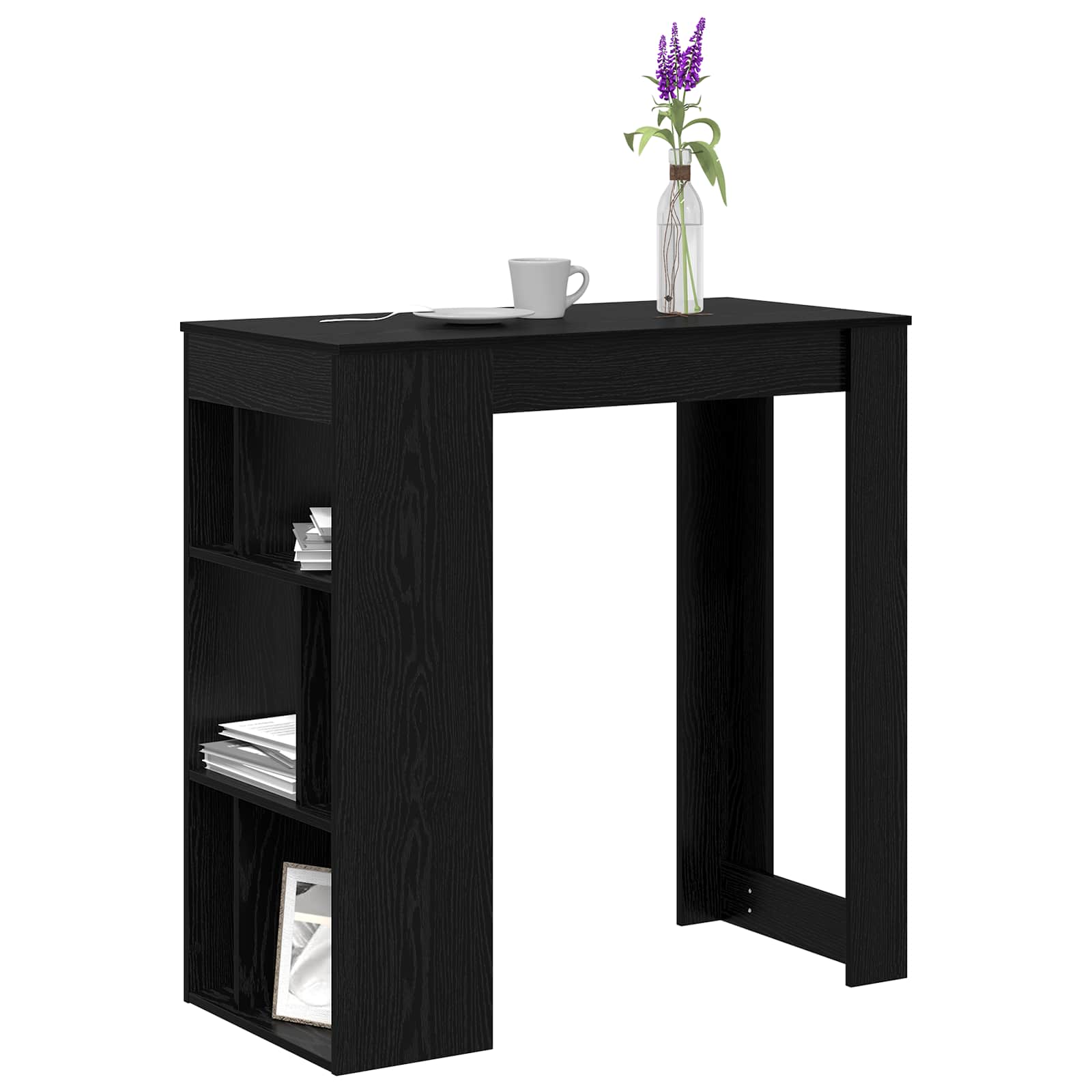 Bartisch 102 x 50 x 103,5 cm Holzwerkstoff Schwarz Eichen-Optik