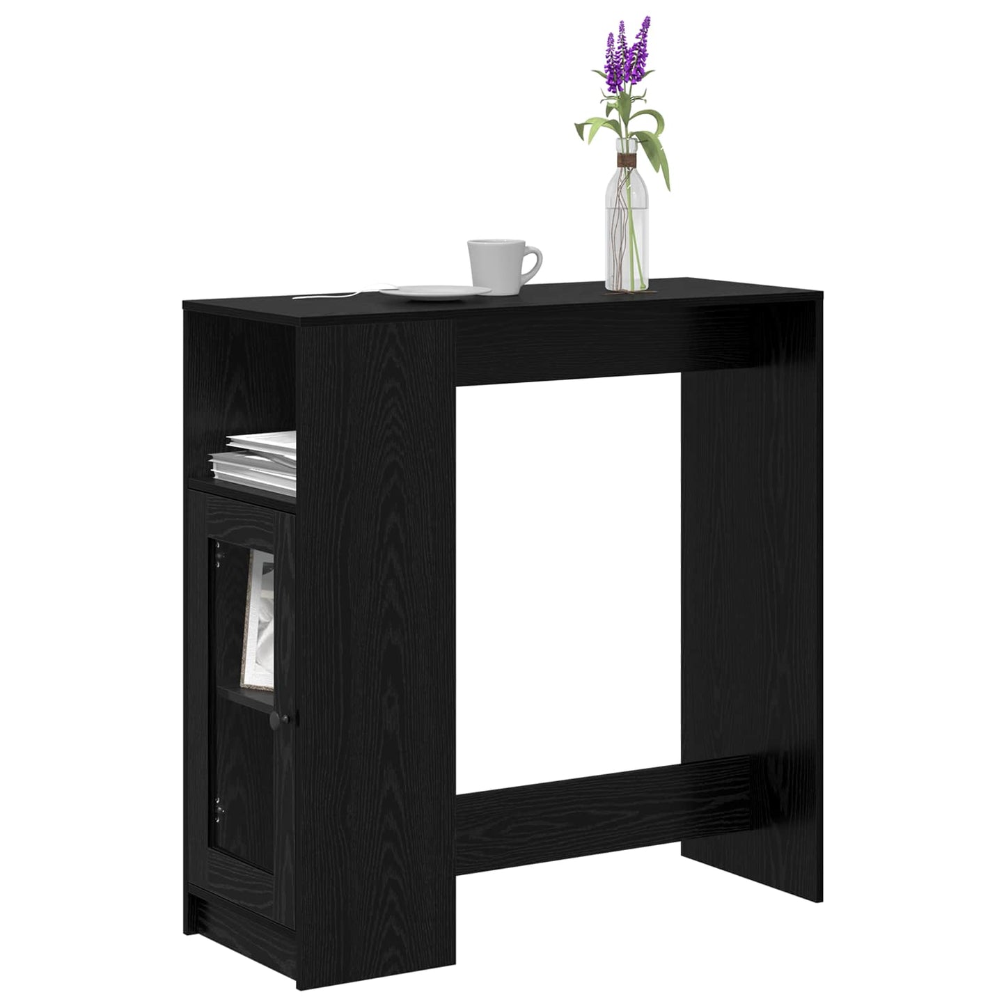 Bartisch 101 x 40 x 103,5 cm Holzwerkstoff Schwarz Eichen-Optik
