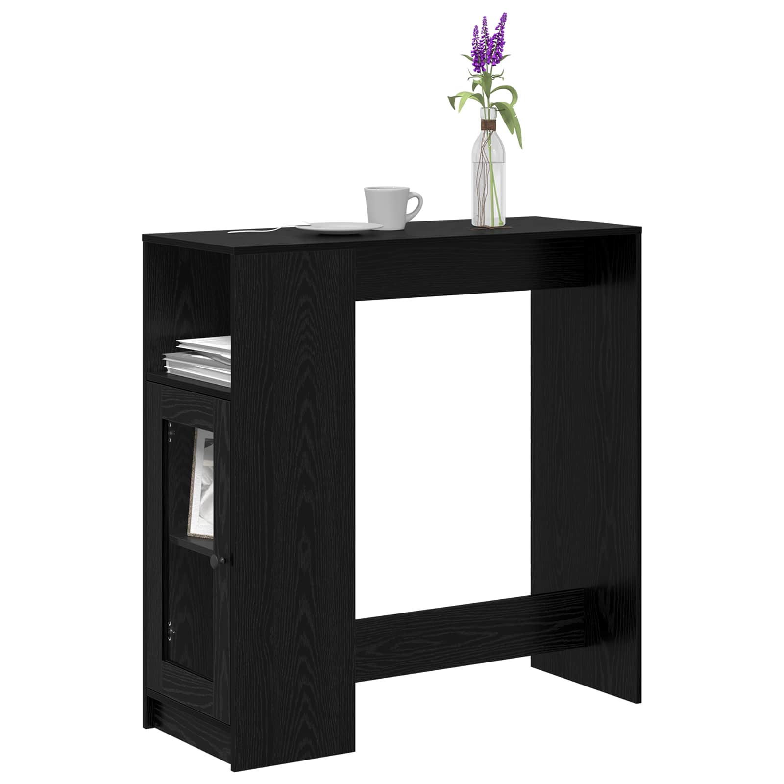 Bartisch 101 x 40 x 103,5 cm Holzwerkstoff Schwarz Eichen-Optik