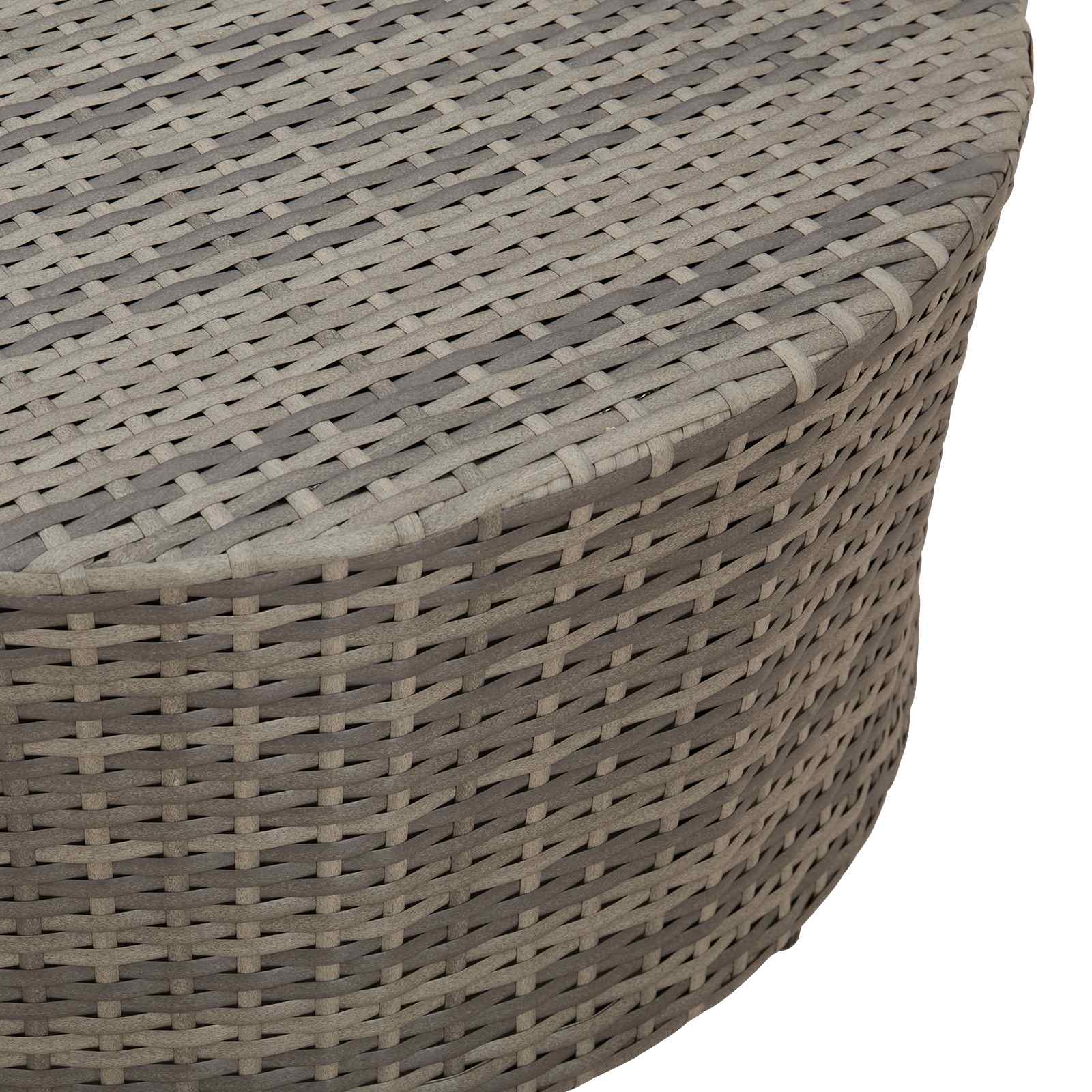 Couchtisch für draußen Grau Ø 68 x 30 cm Poly-Rattan