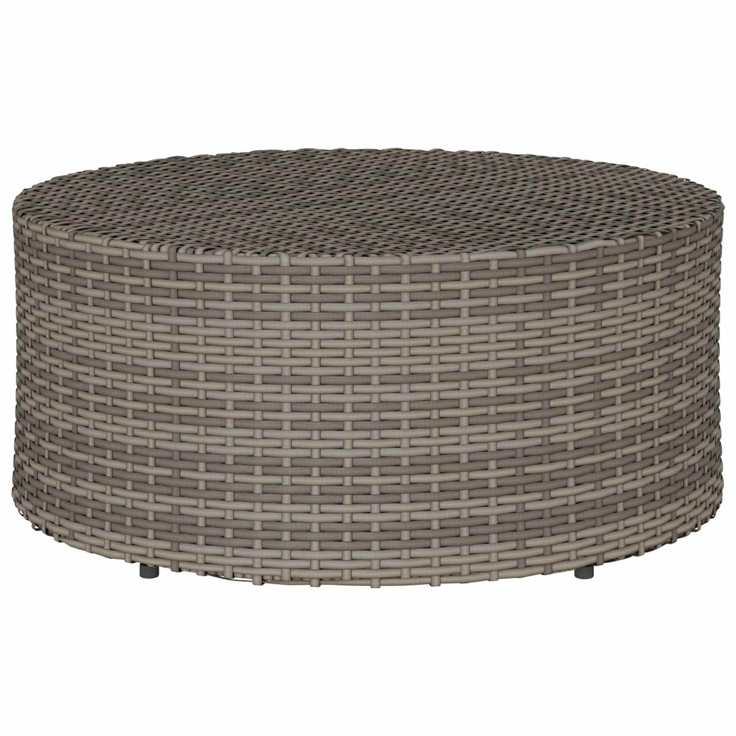 Couchtisch für draußen Grau Ø 68 x 30 cm Poly-Rattan