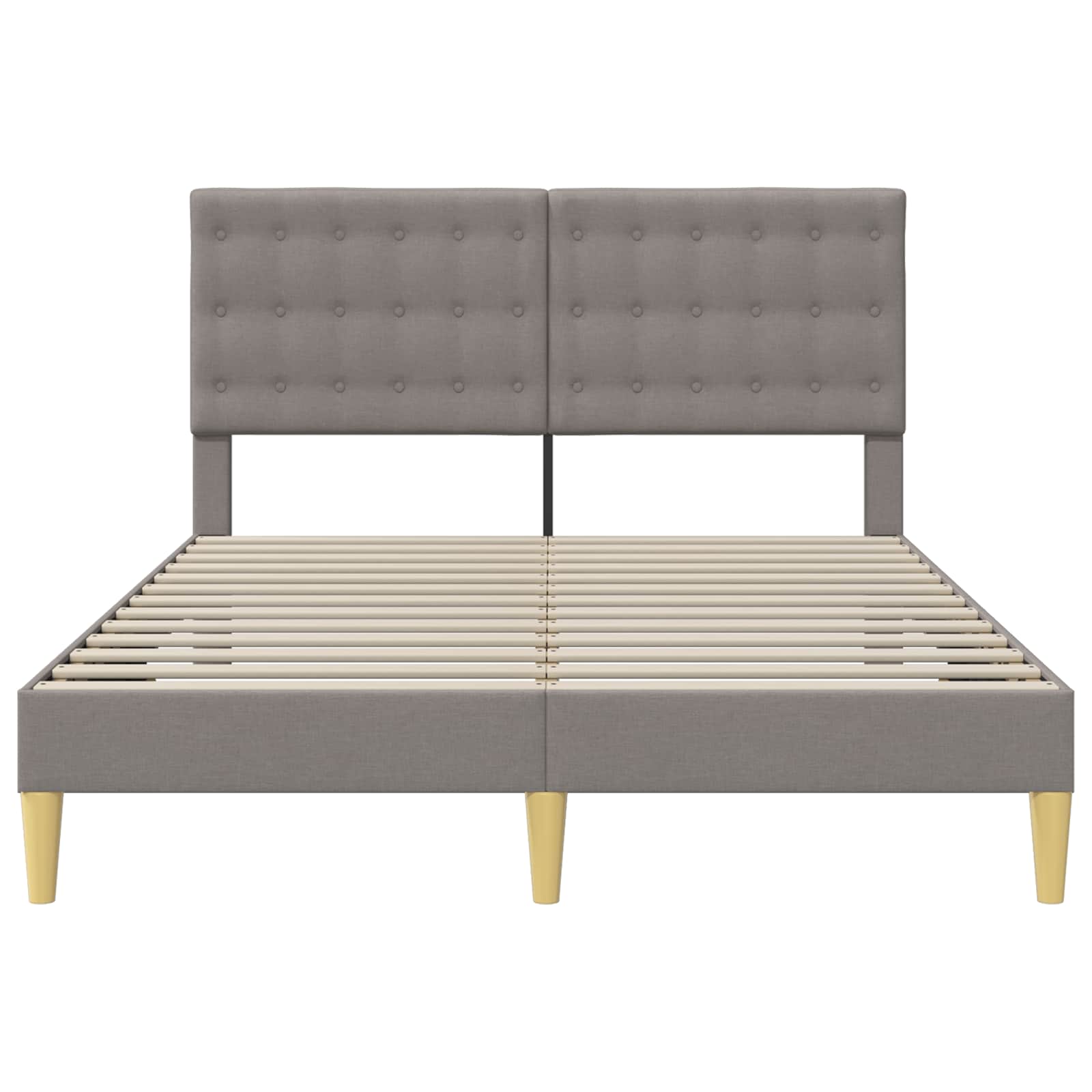 Bettrahmen mit Kopfteil Taupe 120 x 200 cm Stoff