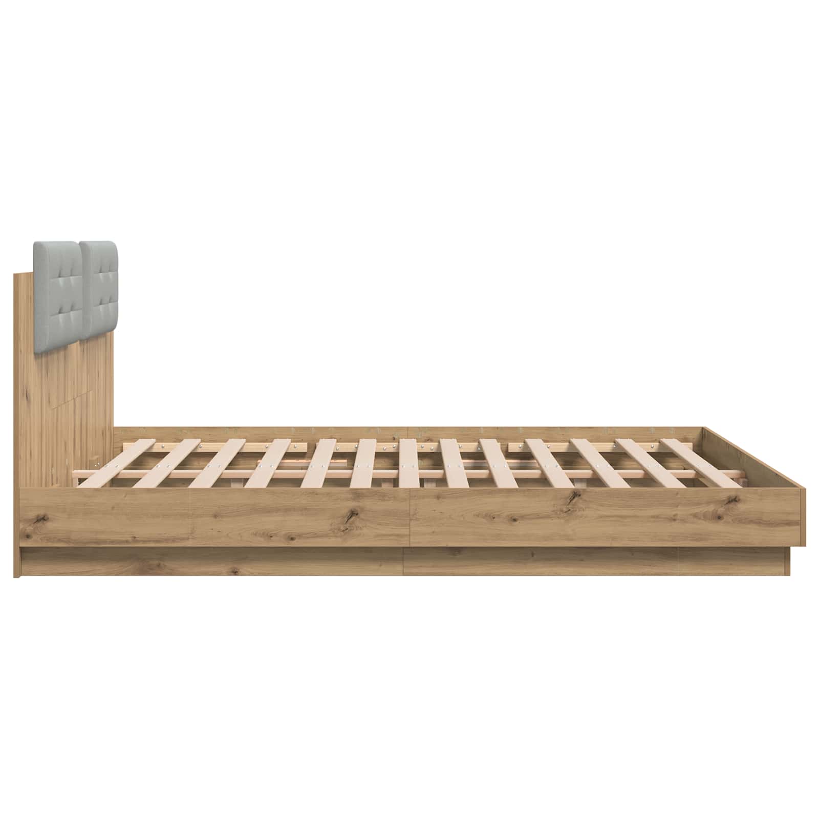Bettgestell mit Kopfteil Artisan-Eiche 200 x 200 cm