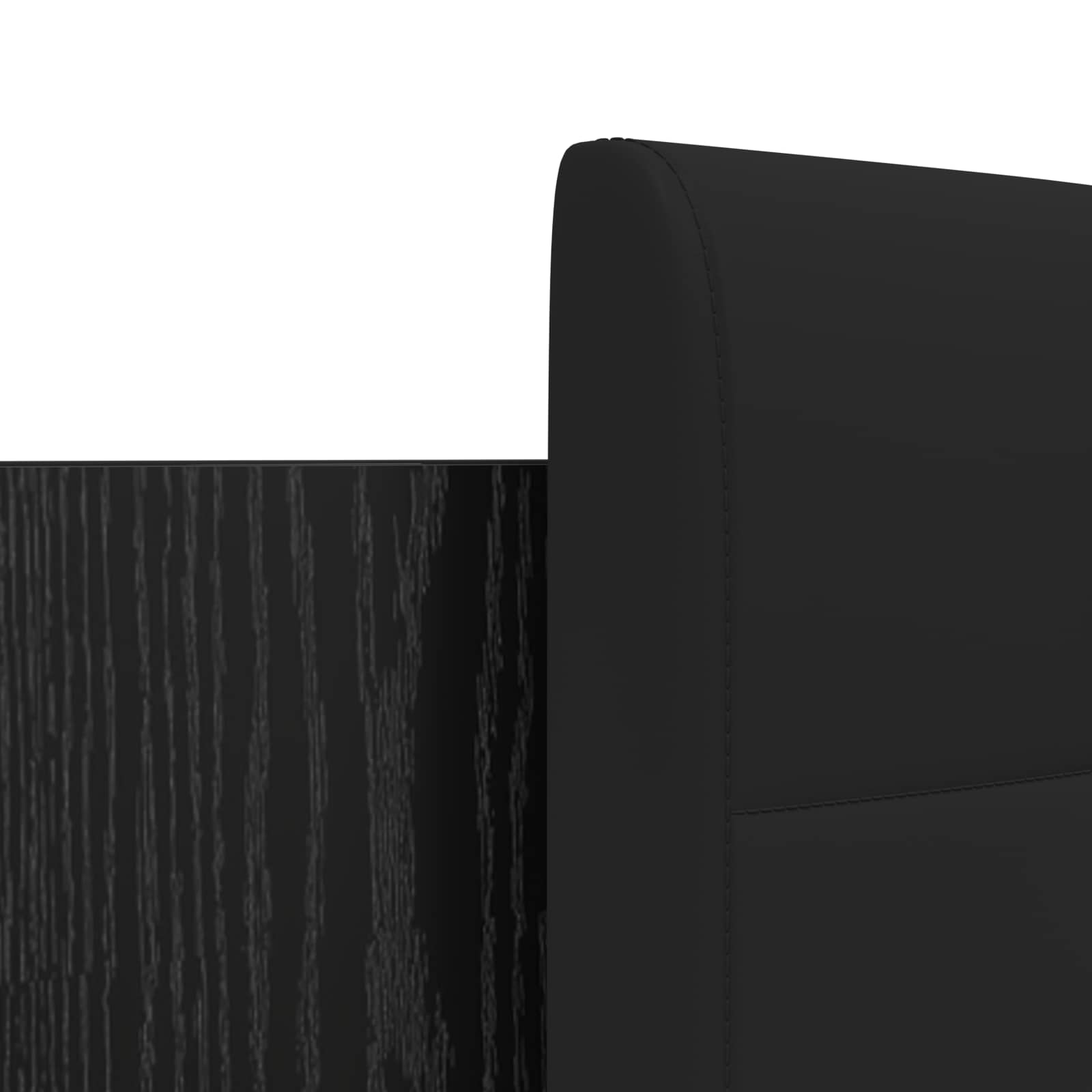 Bettgestell mit Kopfteil Schwarz Eichen-Optik 150 x 200 cm