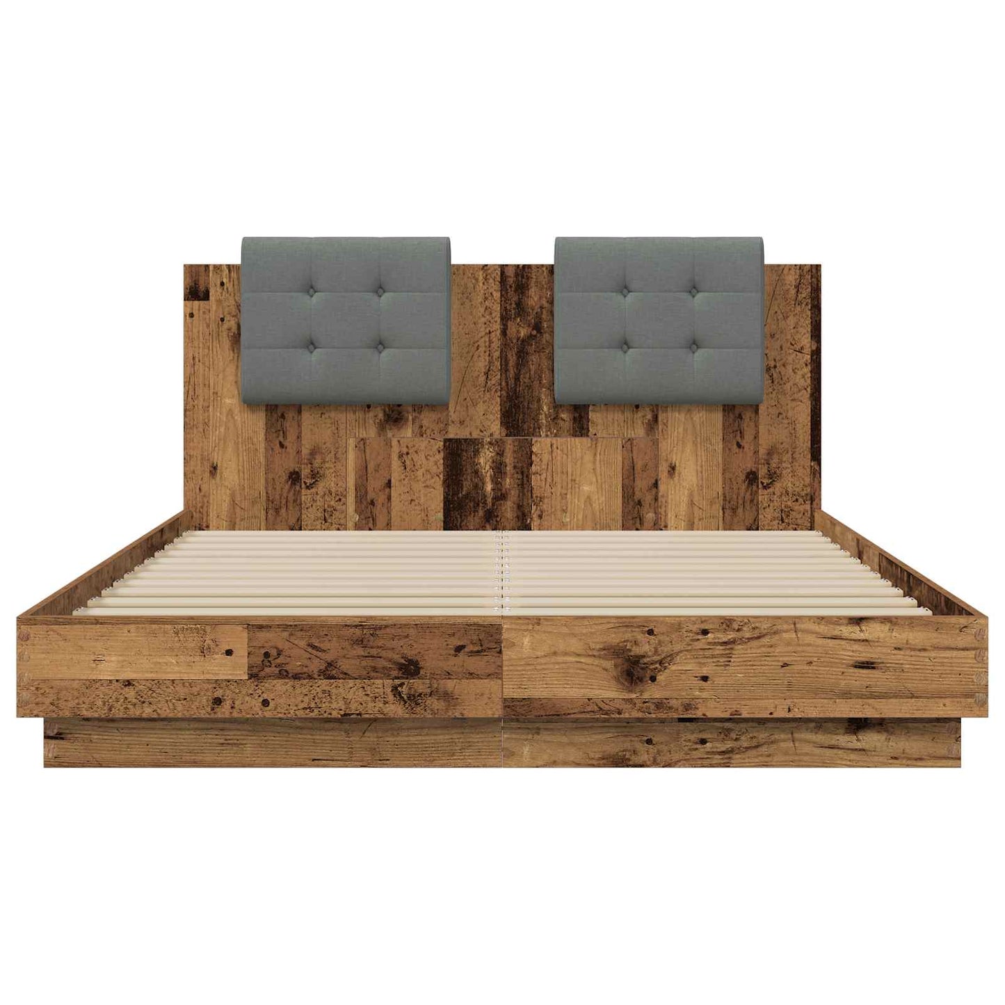 Bettgestell mit Kopfteil Altholz 140 x 200 cm Holzwerkstoff