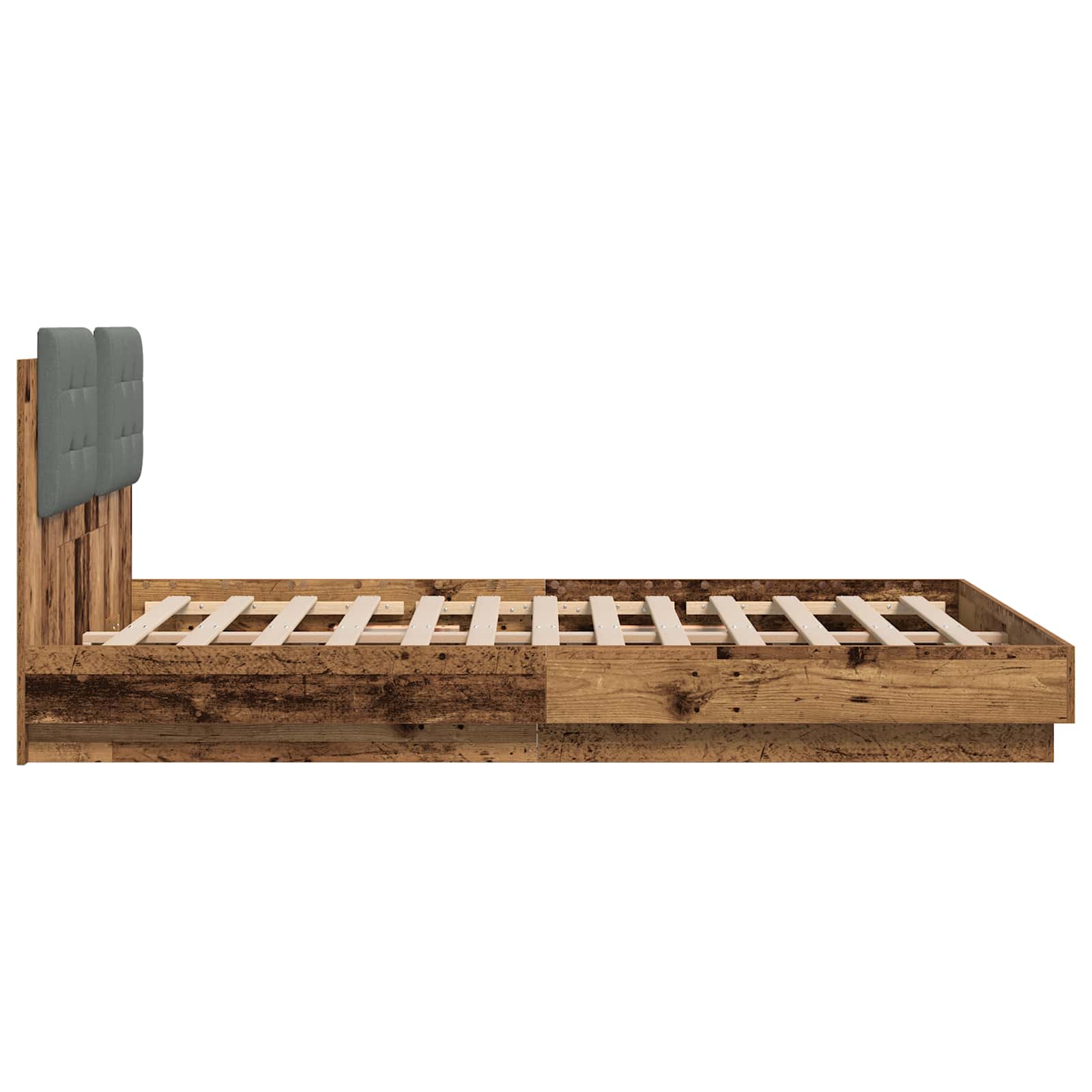 Bettgestell mit Kopfteil Altholz 140 x 200 cm Holzwerkstoff