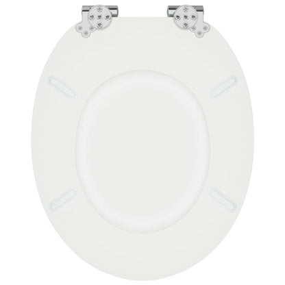 Toilettensitz 2 pcs Weiß 44 x 38 cm Holzwerkstoff