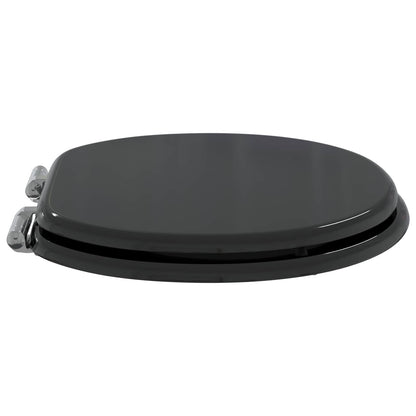 Toilettensitz 2 pcs Schwarz 44 x 38 cm Holzwerkstoff
