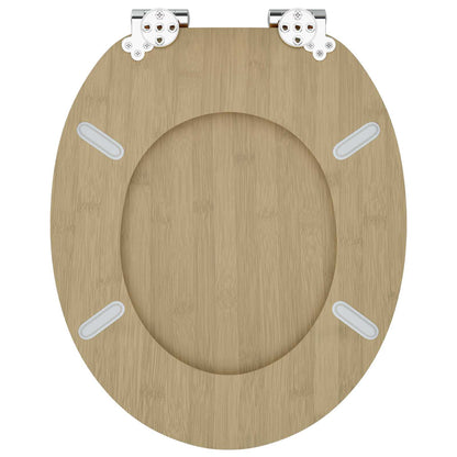 Toilettensitz 2 pcs Heller Bambusfarbton 44 x 38 cm