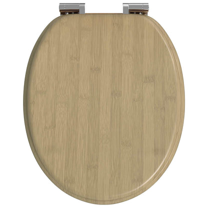 Toilettensitz 2 pcs Heller Bambusfarbton 44 x 38 cm