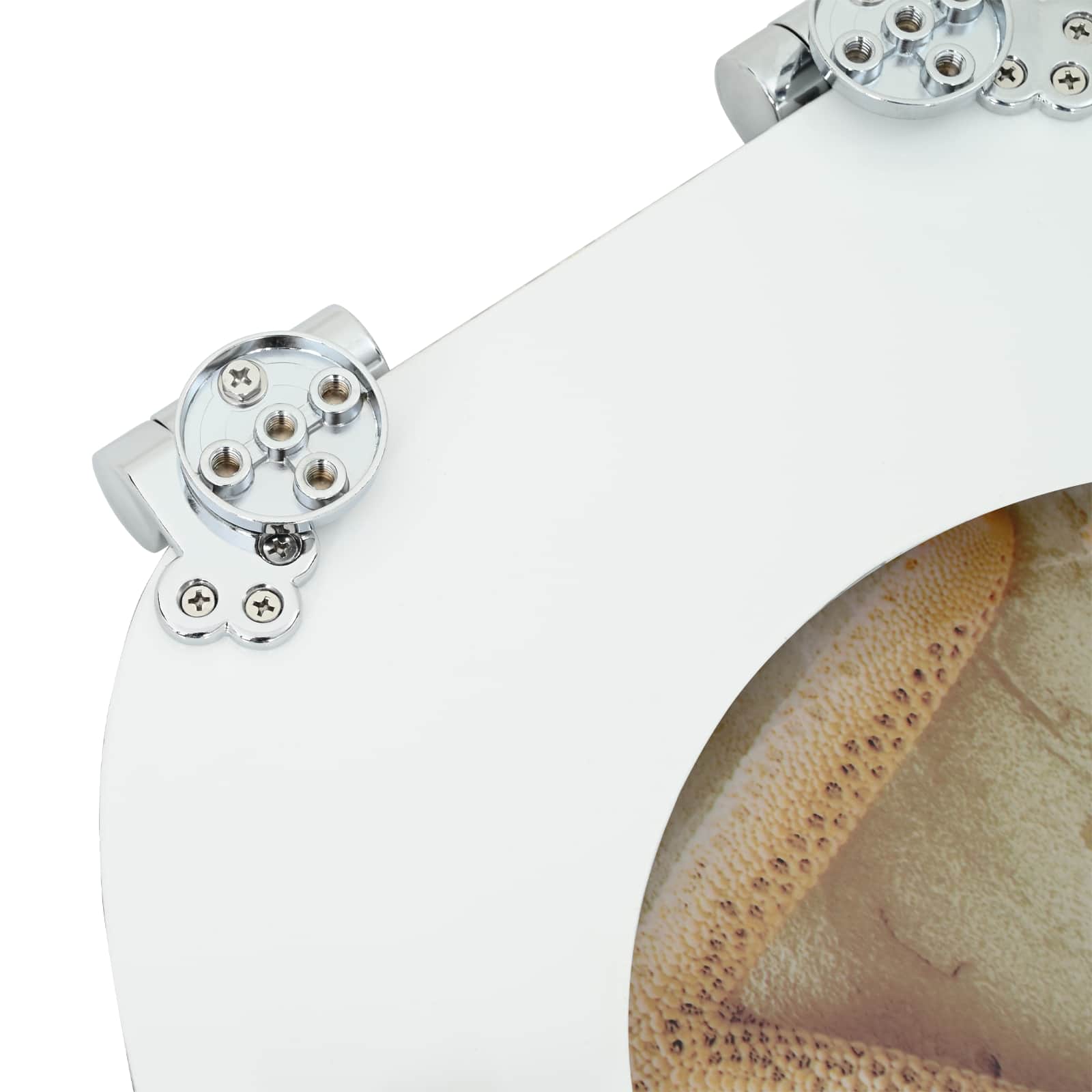 Soft-Close Toilet Seat 2 pcs Gelb und Weiß 44 x 38 cm