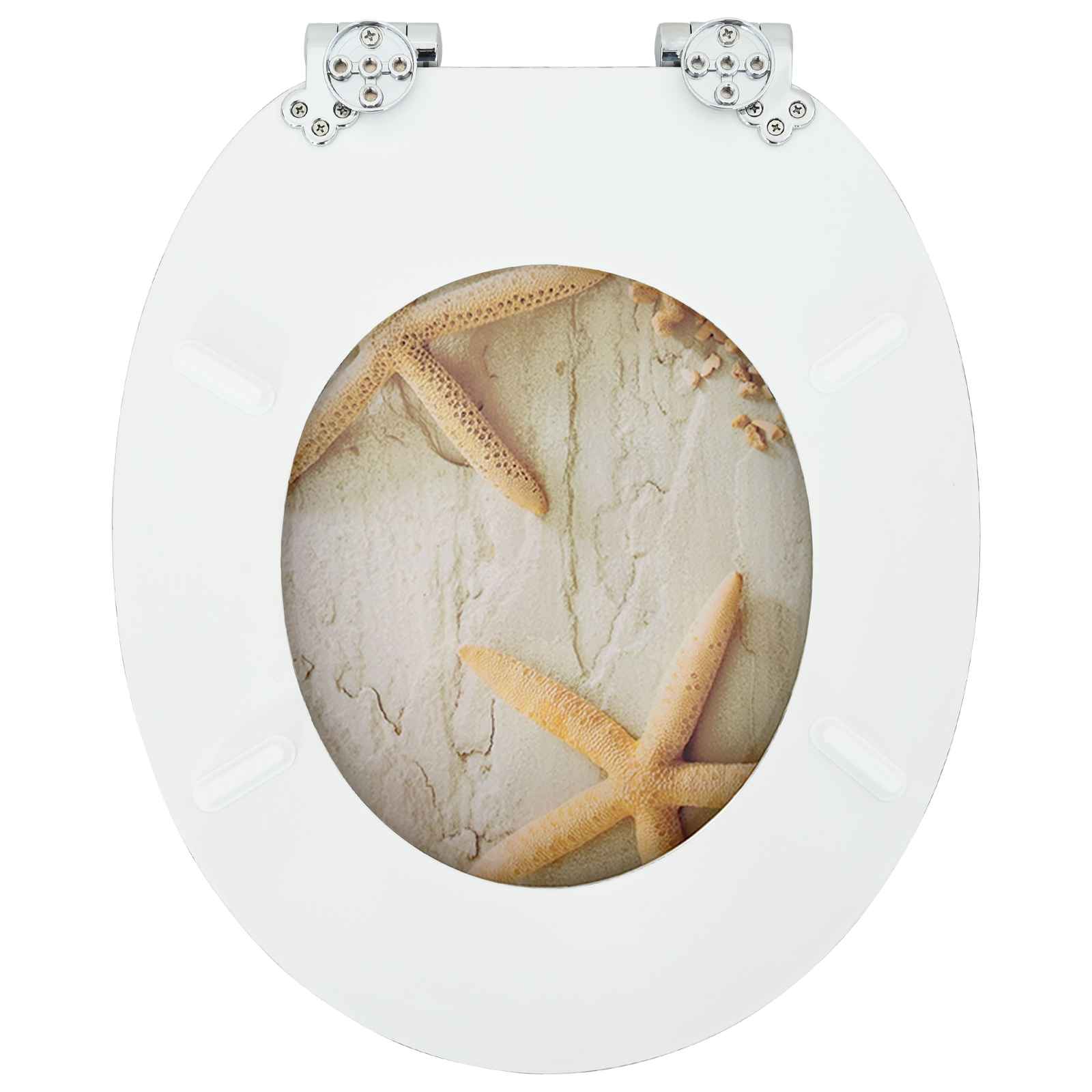 Soft-Close Toilet Seat 2 pcs Gelb und Weiß 44 x 38 cm