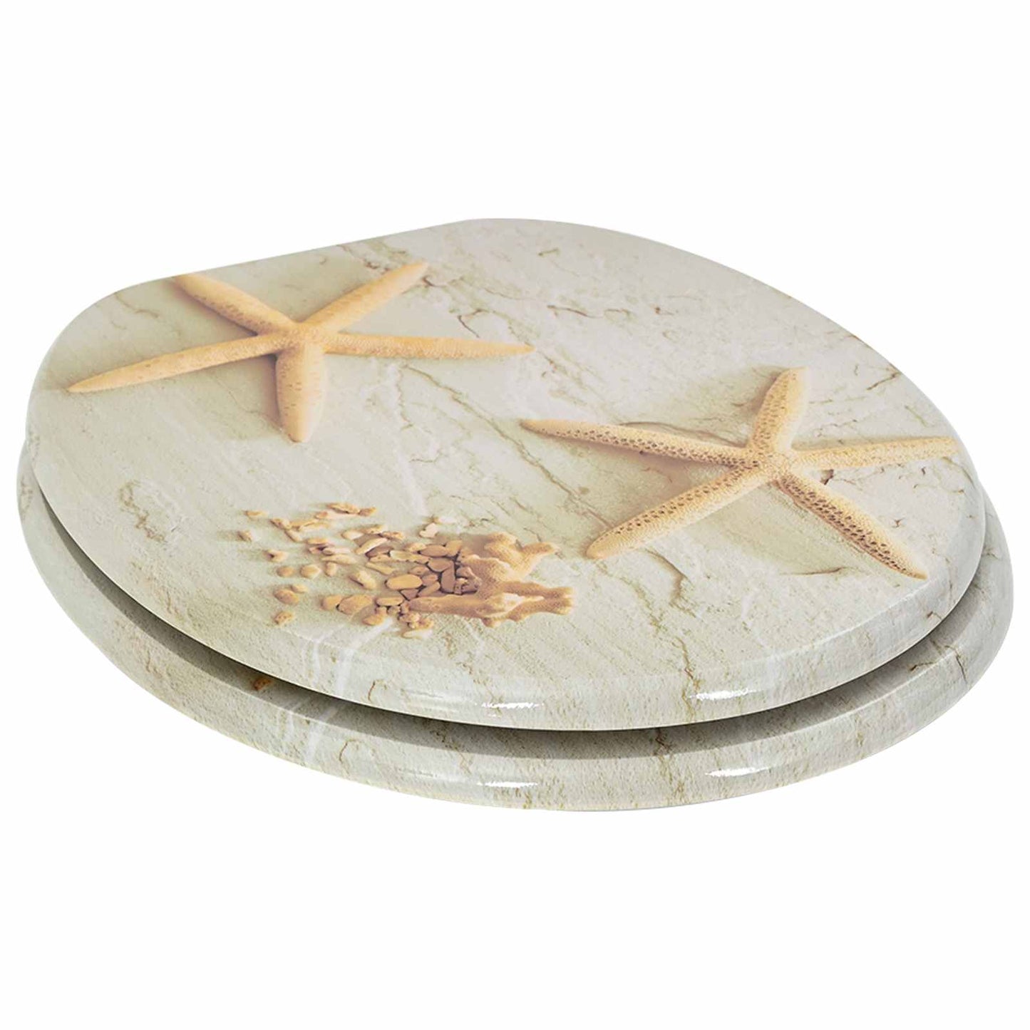 Soft-Close Toilet Seat 2 pcs Gelb und Weiß 44 x 38 cm