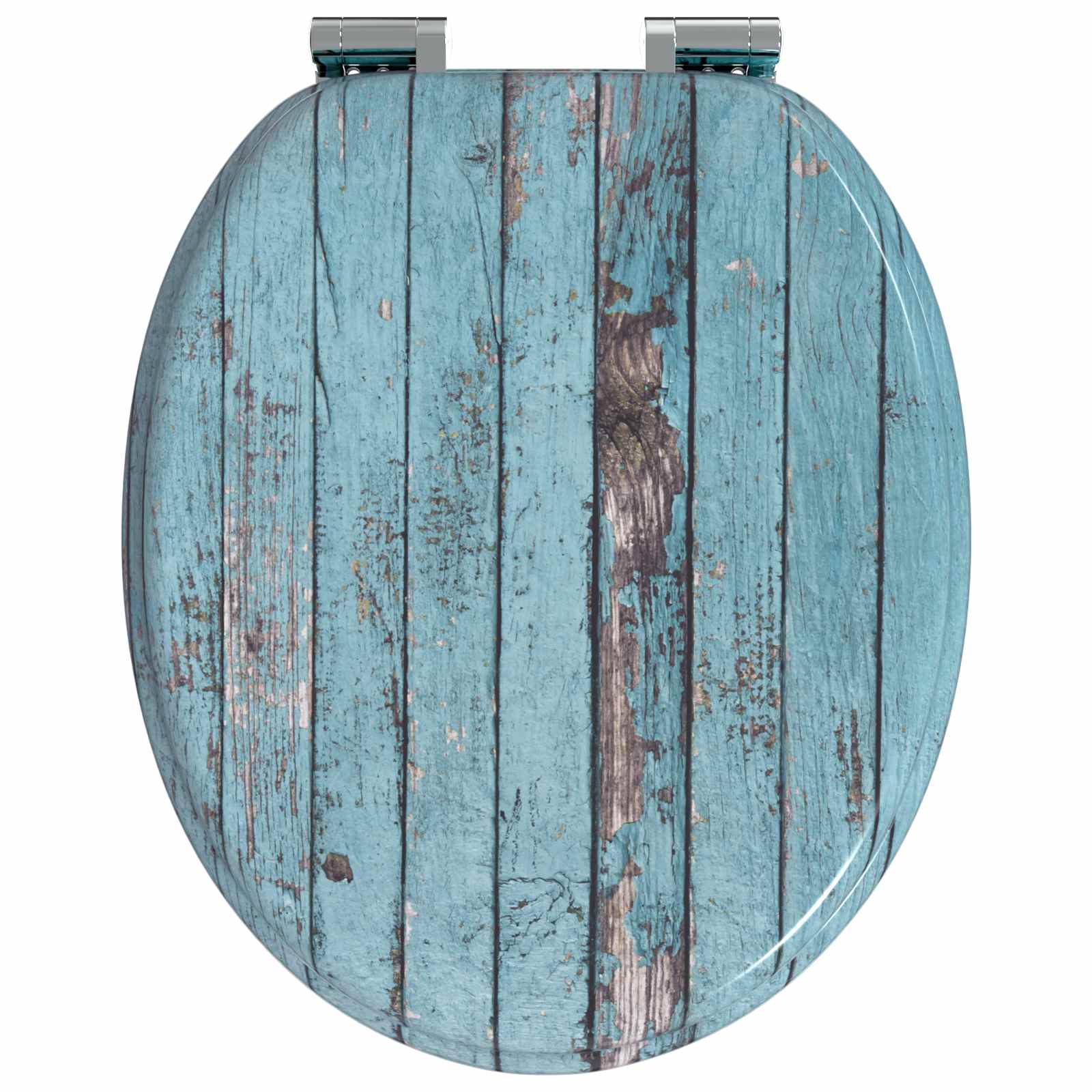 Soft-Close Toilet Seat 2 stk. Blau 44 x 38 cm MDF-Platte