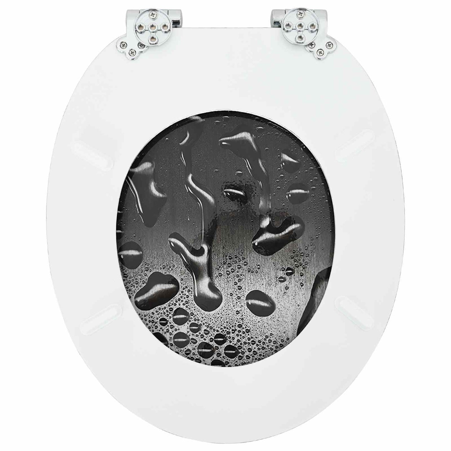 Soft-Close Toilet Seat 2 pcs Grau 44 x 38 cm MDF-Platte
