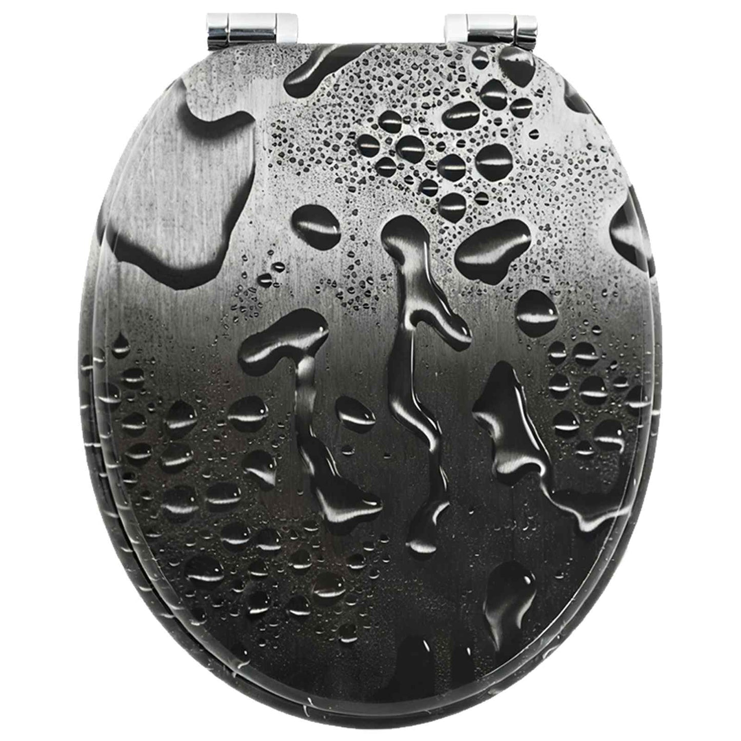Soft-Close Toilet Seat 2 pcs Grau 44 x 38 cm MDF-Platte