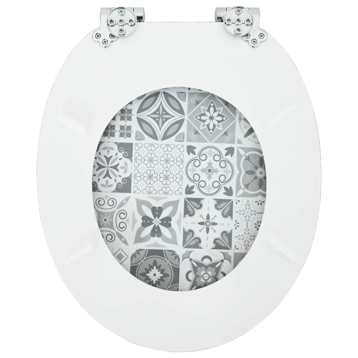 Soft-Close Toilet Seat 2 pcs Blau und Weiß Porzellan 44 x 38 cm