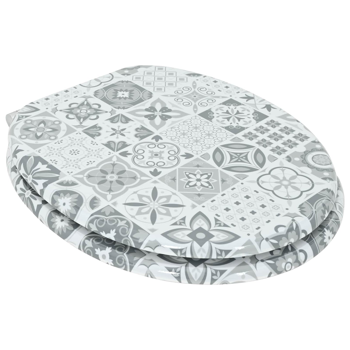Soft-Close Toilet Seat 2 pcs Blau und Weiß Porzellan 44 x 38 cm