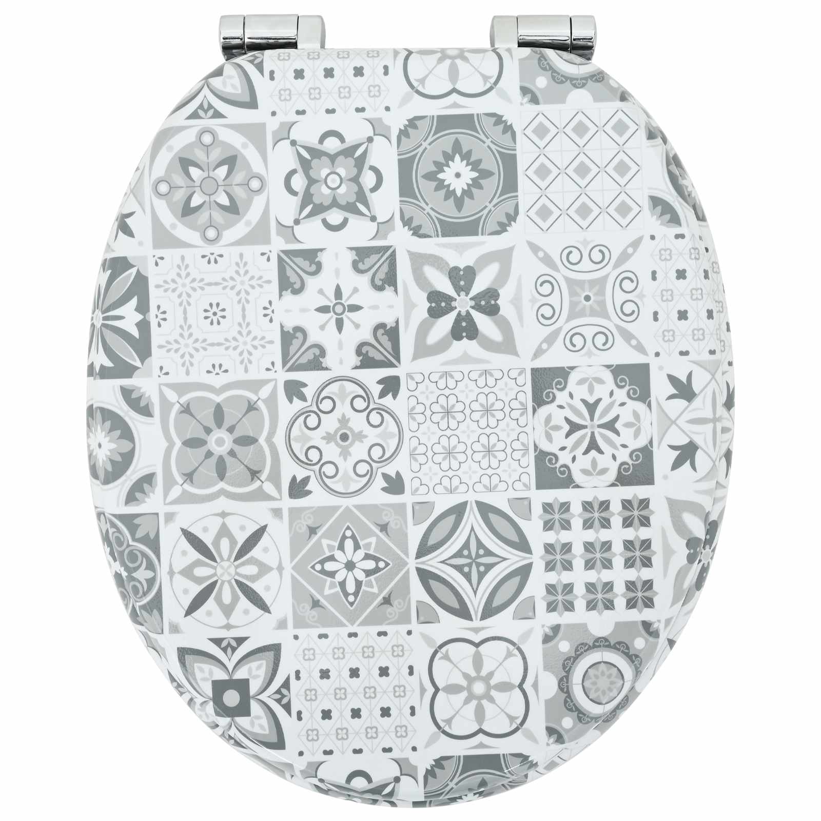 Soft-Close Toilet Seat 2 pcs Blau und Weiß Porzellan 44 x 38 cm