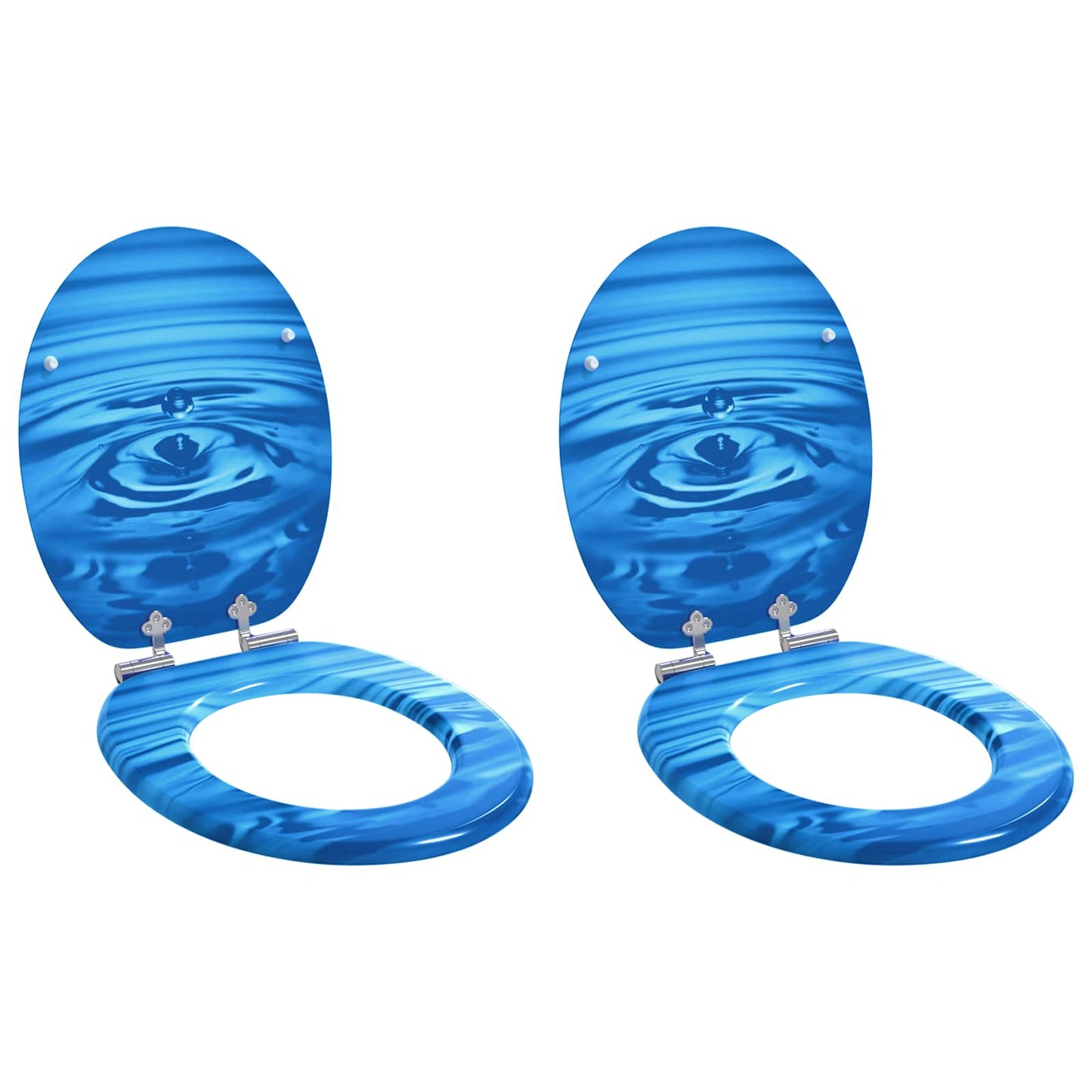 Soft-Close Toilet Seat 2 pcs Blauer Tropfen 44 x 38 cm