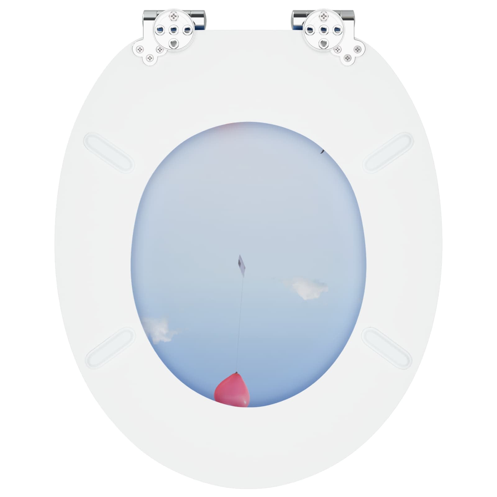 Soft-Close Toilet Seat 2 stk. Blau 44 x 38 cm MDF-Platte