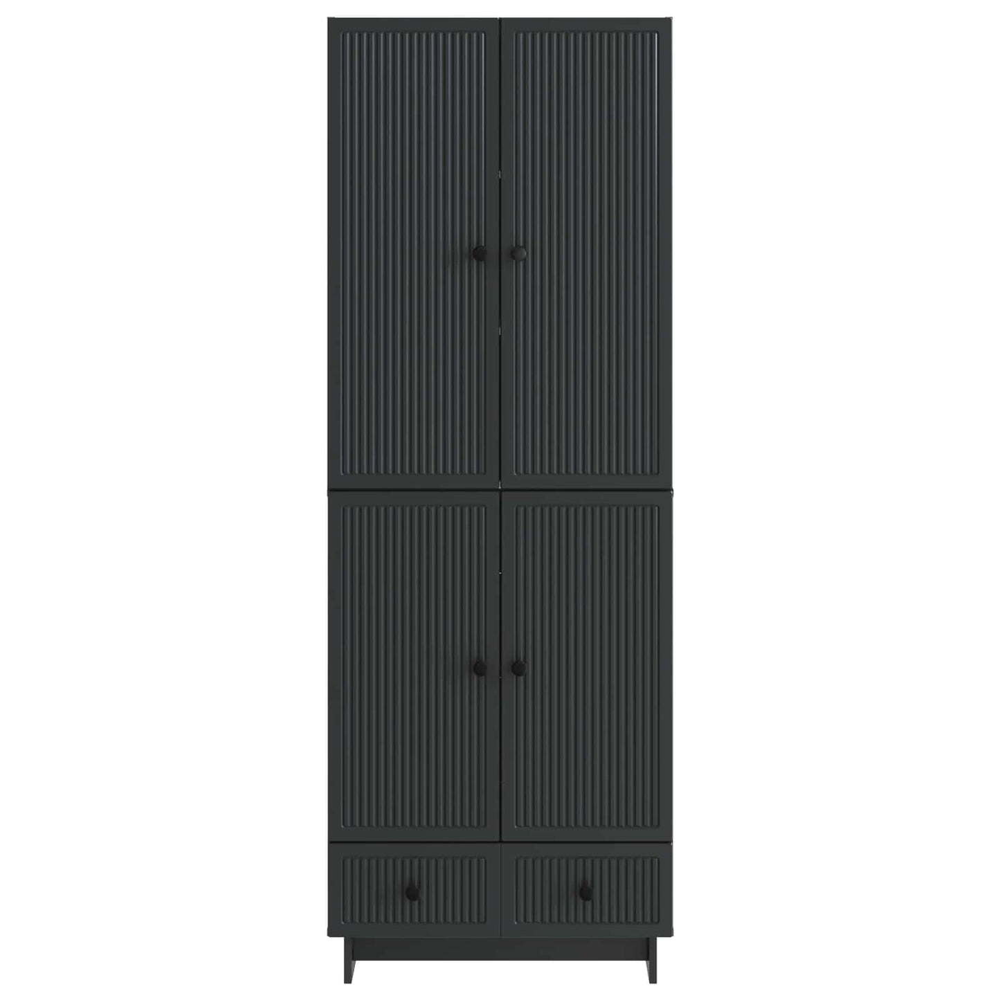 Schrankset 2 pcs Schwarz 66 x 34,5 x 95 cm Holzwerkstoff