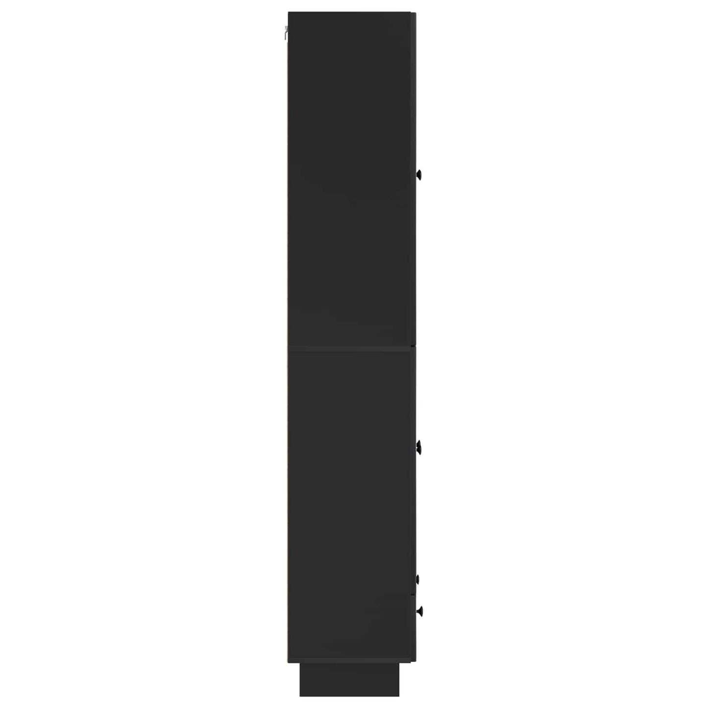 Schrankset 2 pcs Schwarz 66 x 34,5 x 95 cm Holzwerkstoff