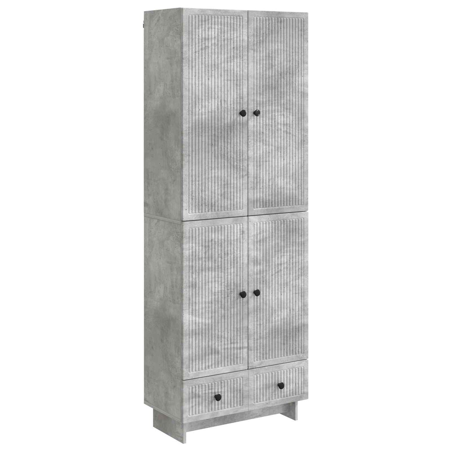 Schrankset 2 pcs Betongrau 66 x 34,5 x 95 cm Holzwerkstoff
