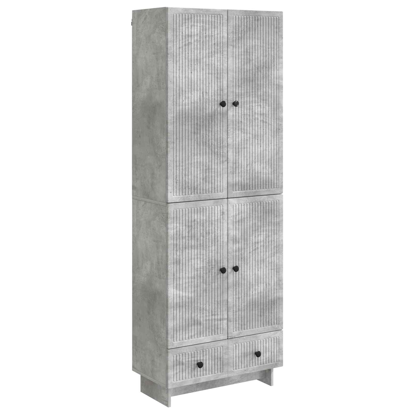Schrankset 2 pcs Betongrau 66 x 34,5 x 95 cm Holzwerkstoff