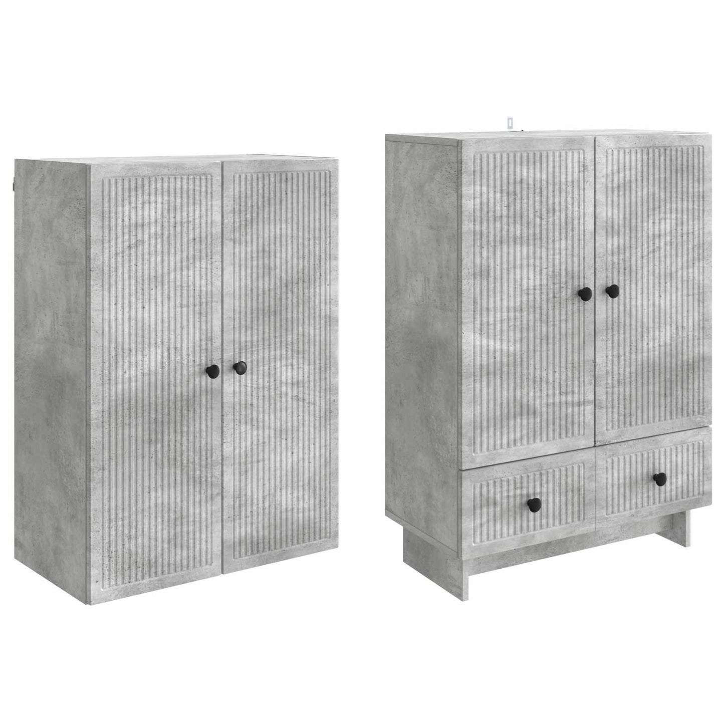 Schrankset 2 pcs Betongrau 66 x 34,5 x 95 cm Holzwerkstoff