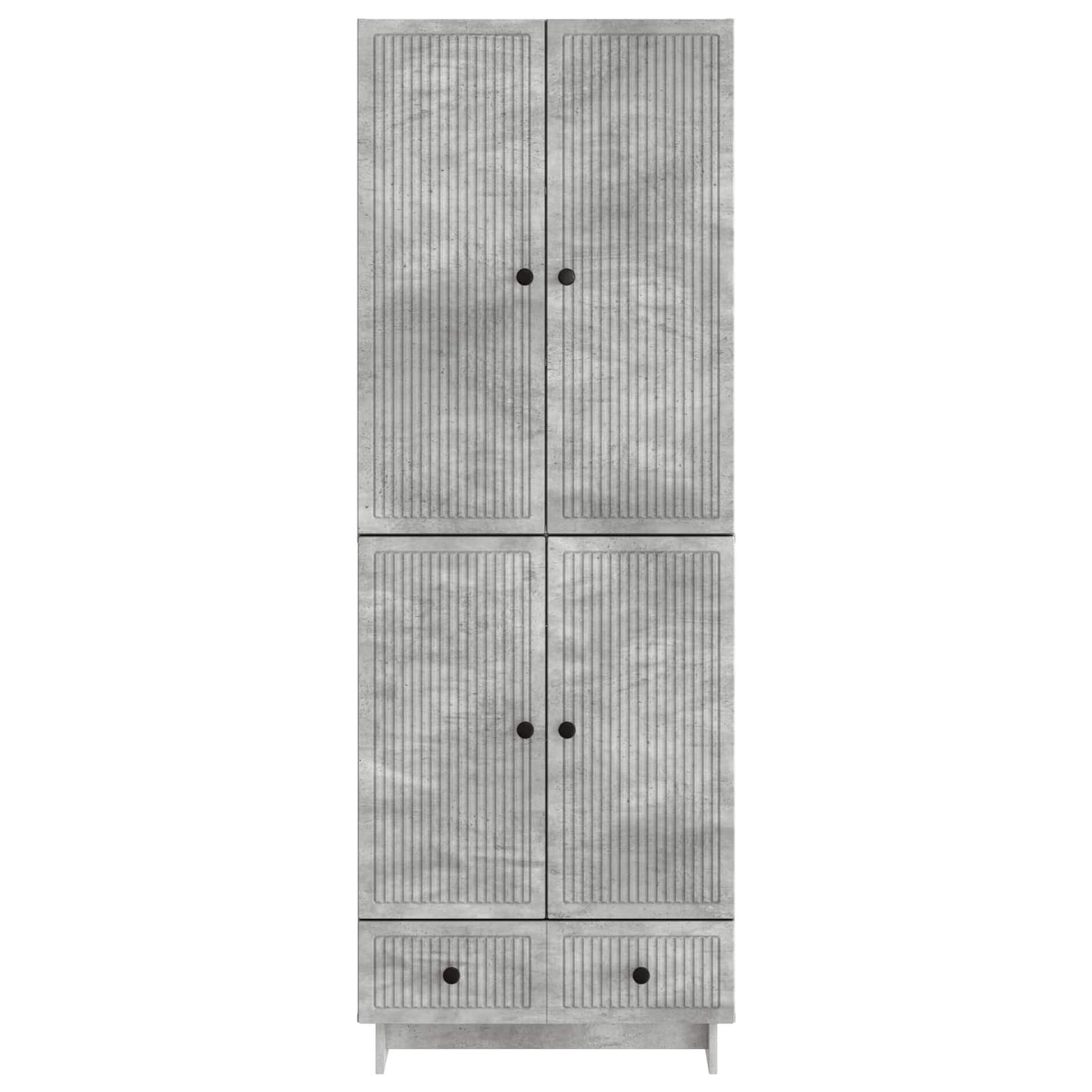 Schrankset 2 pcs Betongrau 66 x 34,5 x 95 cm Holzwerkstoff