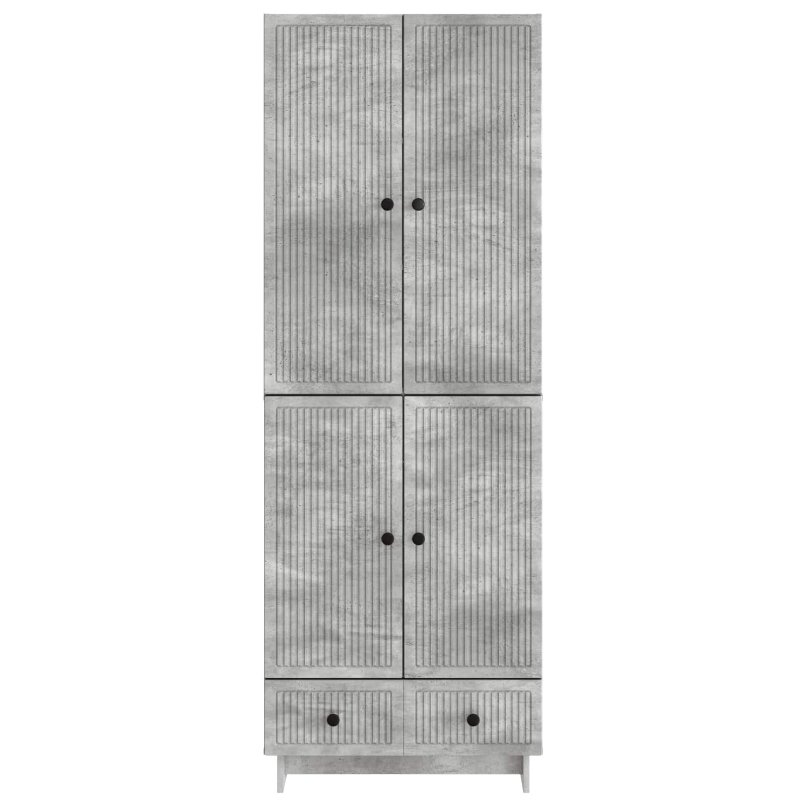Schrankset 2 pcs Betongrau 66 x 34,5 x 95 cm Holzwerkstoff