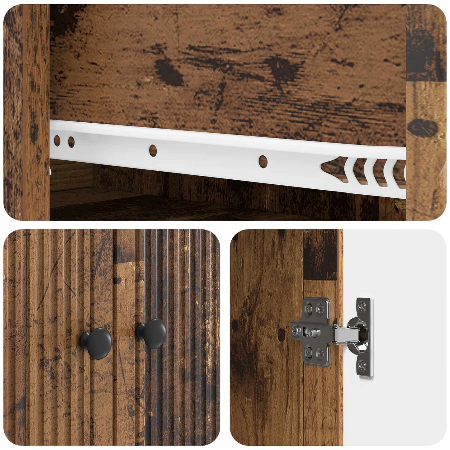 Schrankset 2 stk. Altholz Holzwerkstoff
