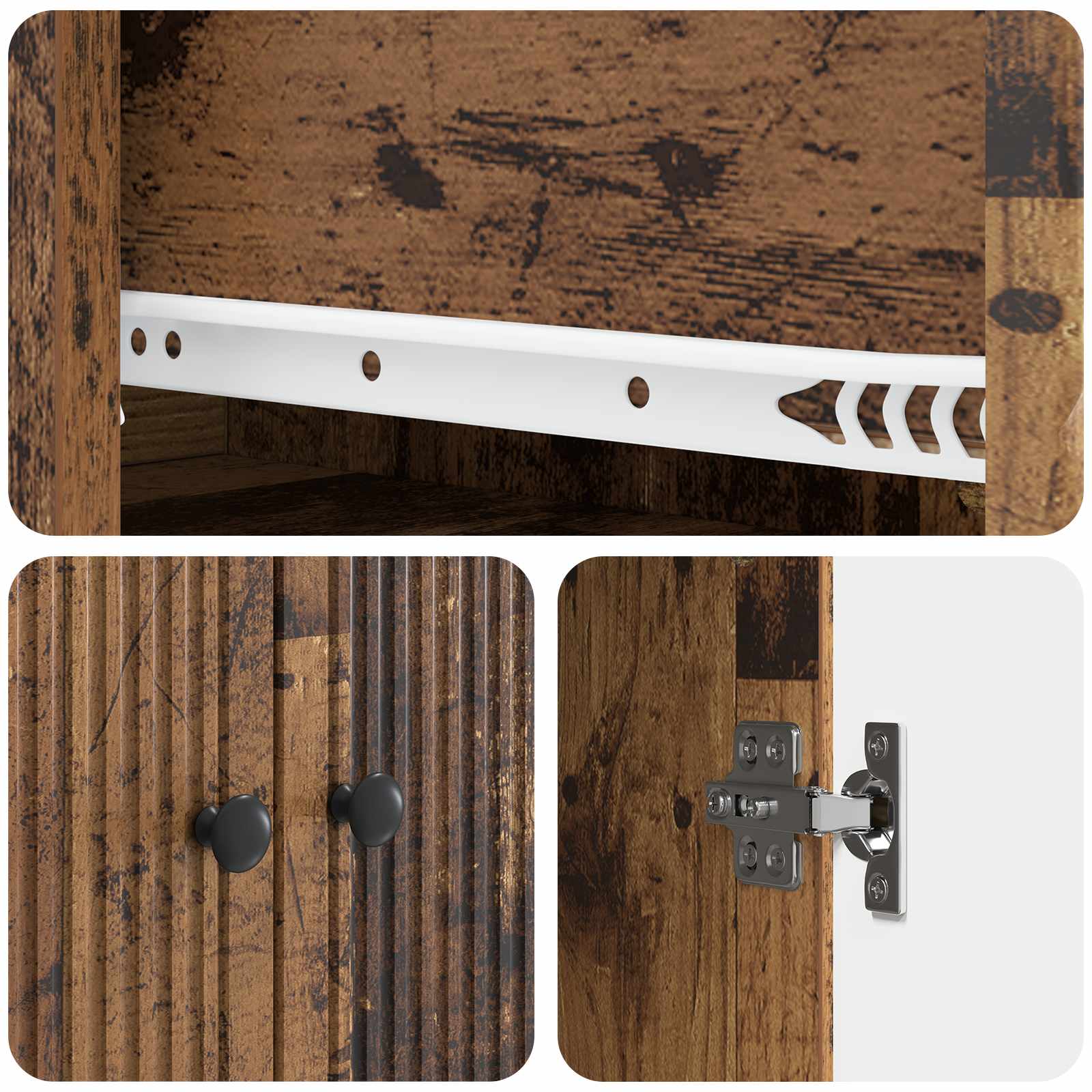 Schrankset 2 stk. Altholz Holzwerkstoff