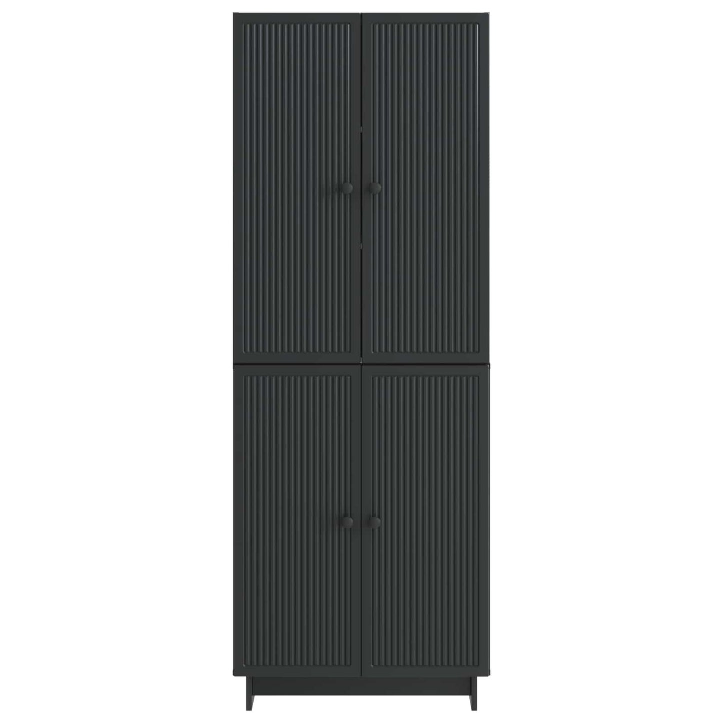 Schrankset 2 pcs Schwarz 66 x 34,5 x 90 cm Holzwerkstoff