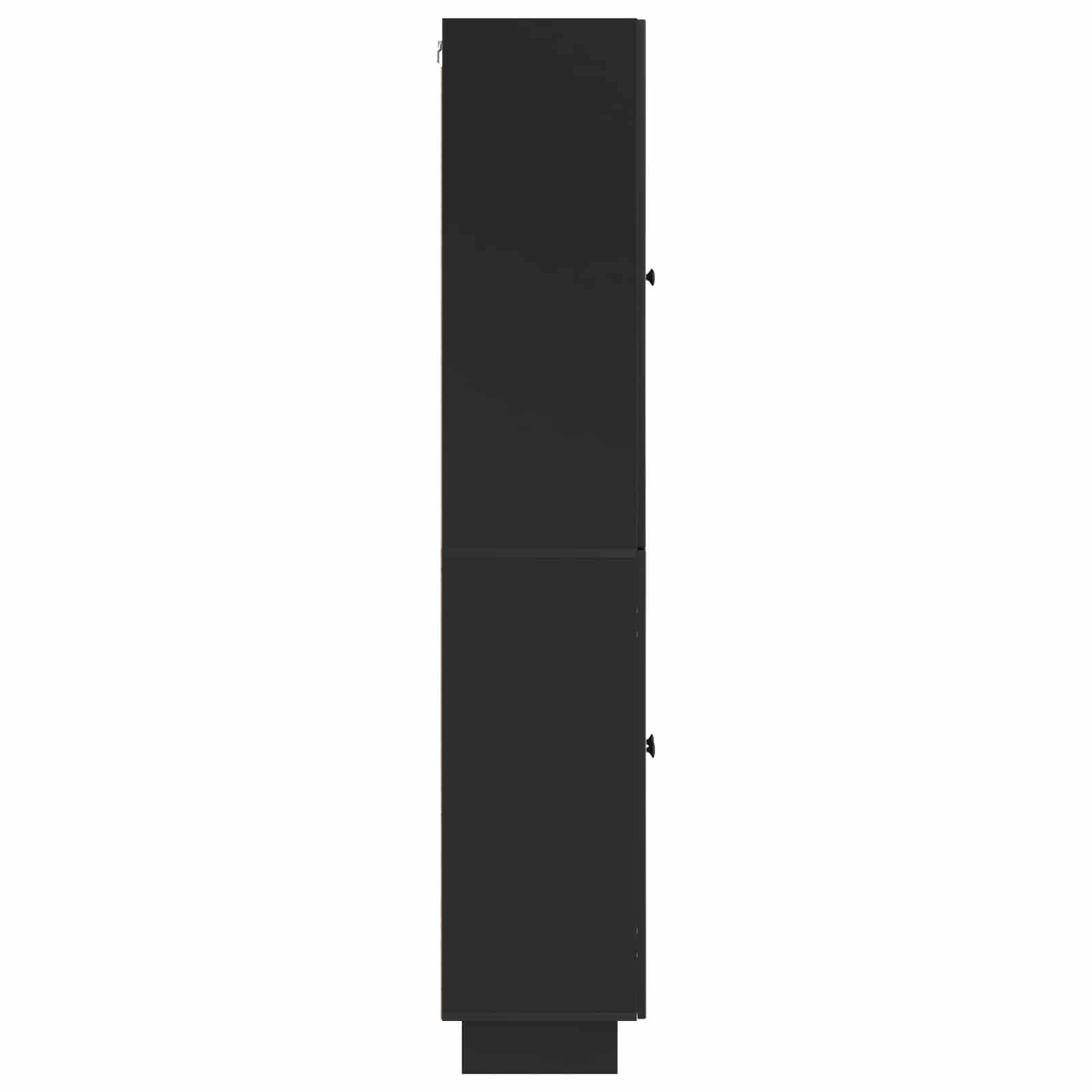 Schrankset 2 pcs Schwarz 66 x 34,5 x 90 cm Holzwerkstoff
