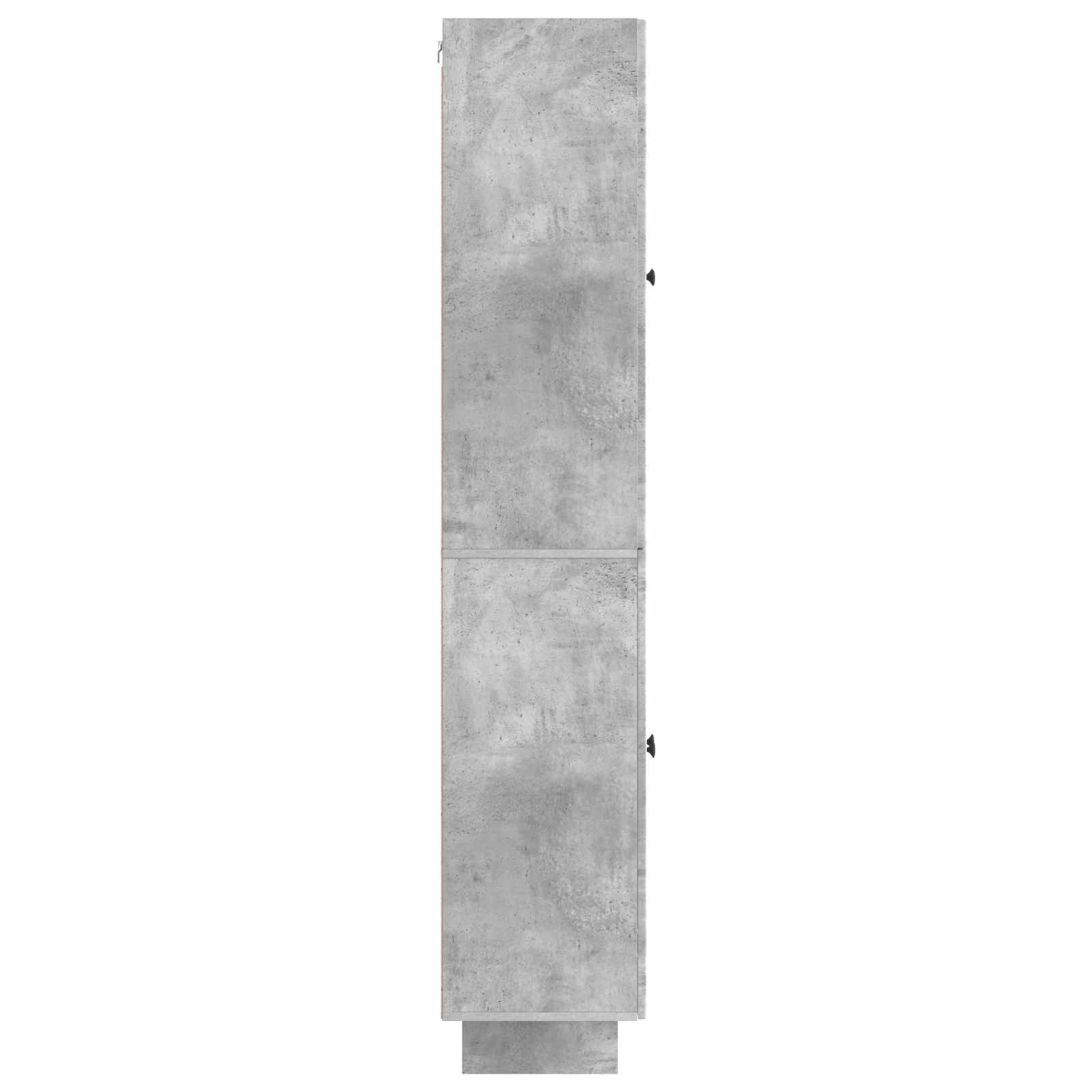 Schrankset 2 stk. Betongrau Holzwerkstoff