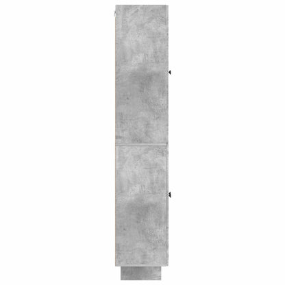 Schrankset 2 stk. Betongrau Holzwerkstoff