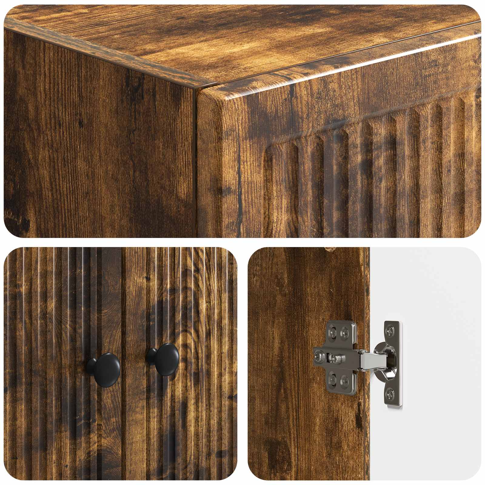 Schrankset 2 stk. Räuchereiche Holzwerkstoff