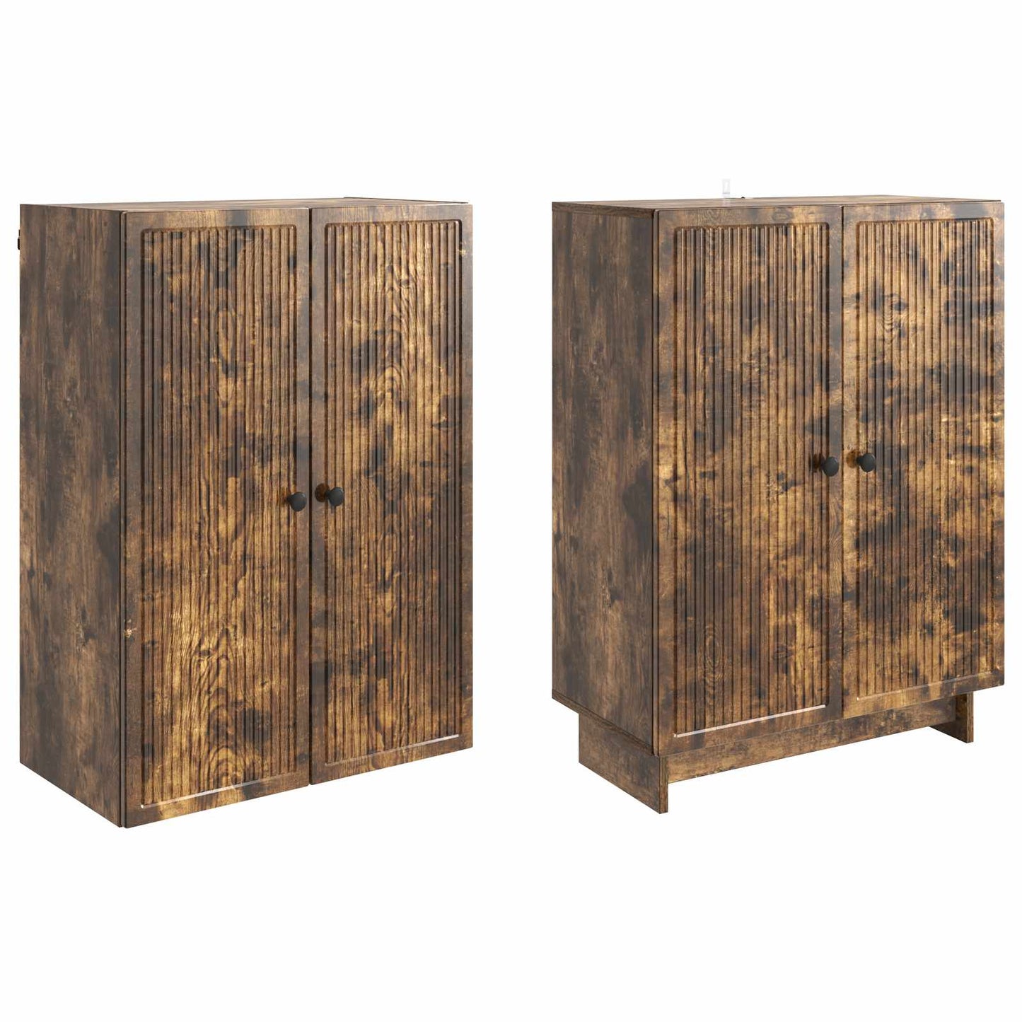 Schrankset 2 stk. Räuchereiche Holzwerkstoff