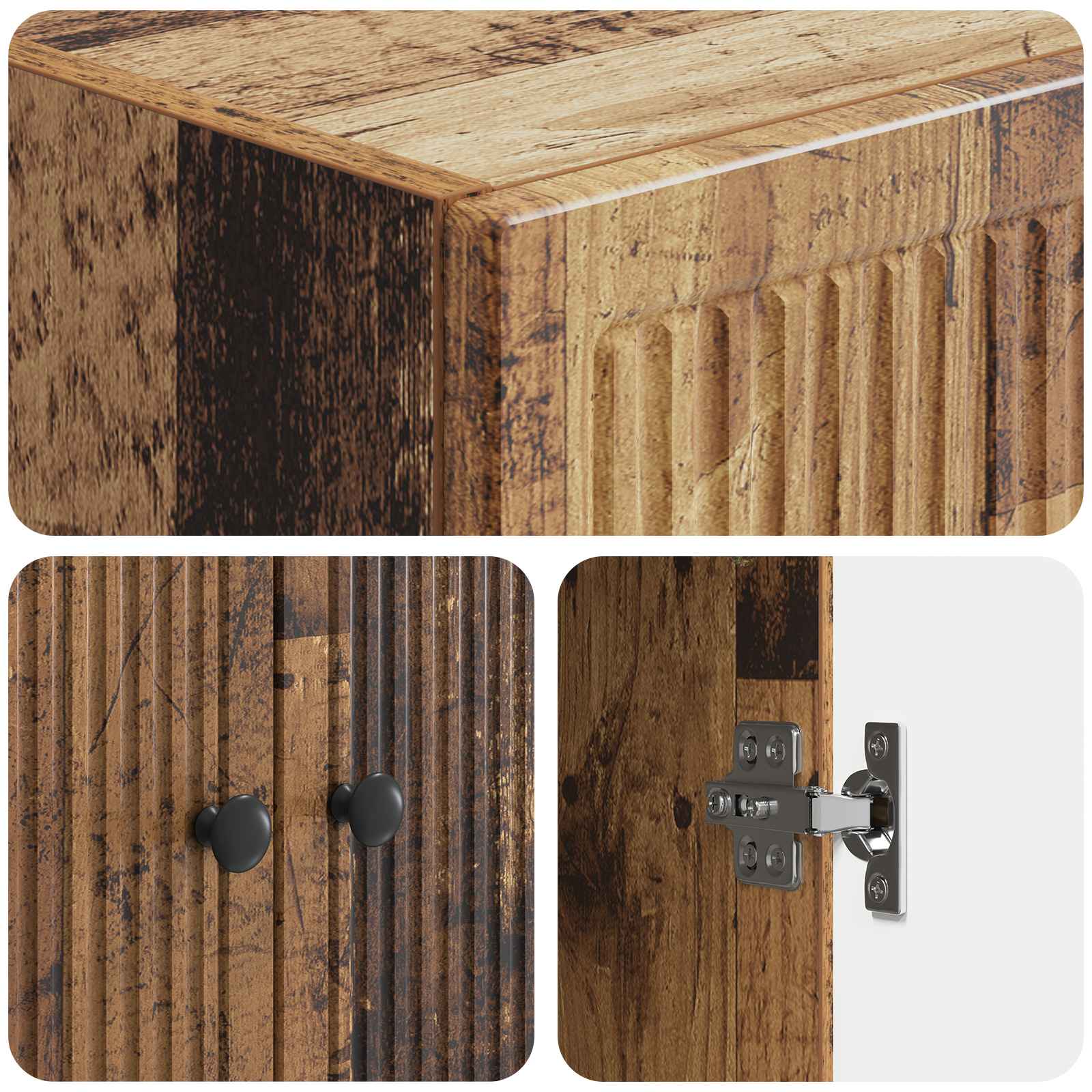 Schrankset 2 stk. Altholz Holzwerkstoff